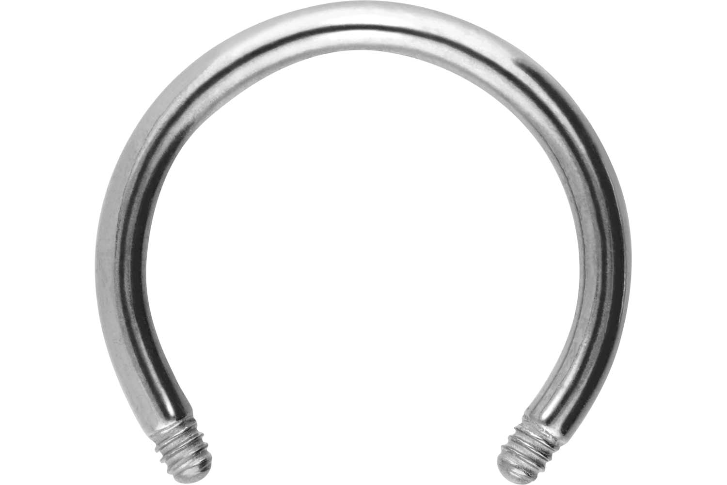 Chirurgenstahl Hufeisenring Piercing ohne Kugeln